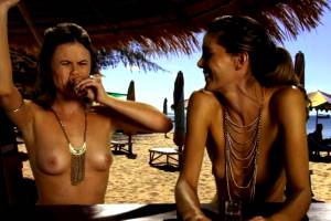 Augie Duke And Ragan Brooks Topless In A Beach Bar, Chemistry S1E8 (2011)