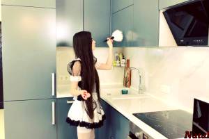 Helpless Maid Got Stuck Fast And Desperately Called For Help