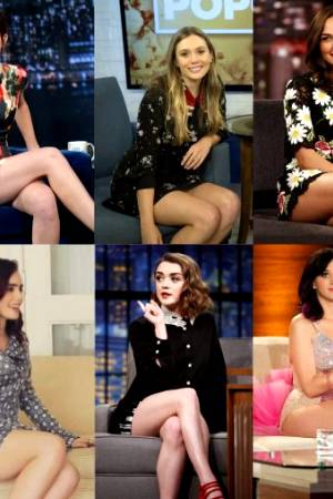 Sexy Interview Thighs: Emma Watson, Elizabeth Olsen, Gal Gadot, Lily Collins, Maisie Williams & Katy Perry