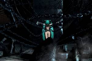 Nude Hatsune Miku chained Black Rock Shooter Project Diva